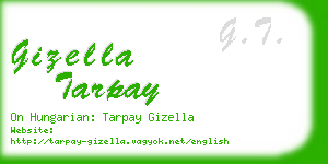 gizella tarpay business card